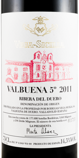 2011 Vega-Sicilia Valbuena 5º Ribera del Duero tinto
