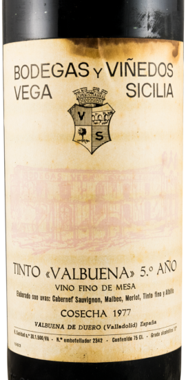 1977 Vega-Sicilia Valbuena 5º Ribera del Duero tinto