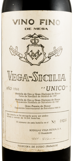 1961 Vega-Sicilia Unico Ribera del Duero red
