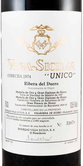 1974 Vega-Sicilia Unico Ribera del Duero tinto