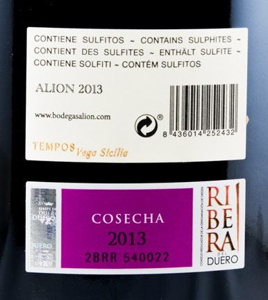 2013 Alión Cosecha Ribera del Duero red 6L