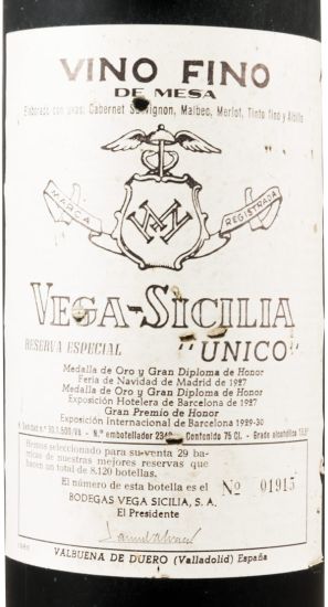 1986 Vega-Sicilia Unico Reserva Especial Ribera del Duero tinto