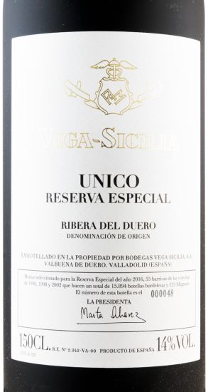 2016 Vega-Sicilia Unico Reserva Especial Ribera del Duero tinto 1,5L