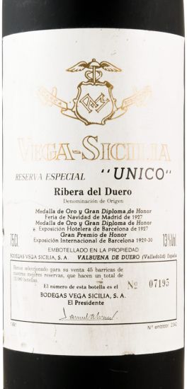 1991 Vega-Sicilia Unico Reserva Especial Ribera del Duero tinto