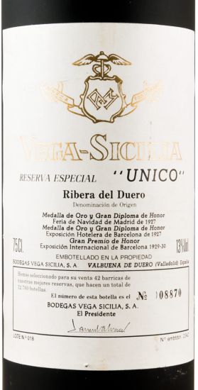 Vega-Sicilia Unico Reserva Especial Lote 18 Ribera del Duero red