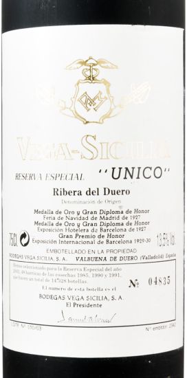 2003 Vega-Sicilia Unico Reserva Especial Ribera del Duero tinto