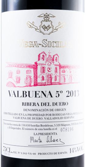 2013 Vega-Sicilia Valbuena 5º Ribera del Duero red