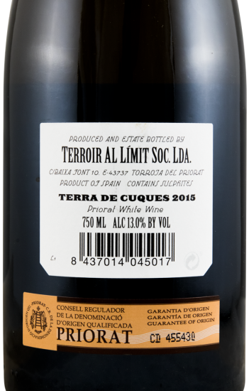 2015 Terroir al Límit Terra de Cuques Priorat branco