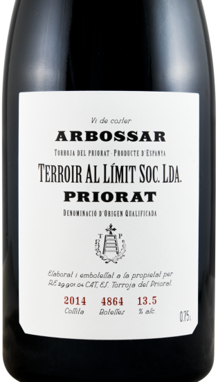 2014 Terroir al Límit Arbossar Priorat red