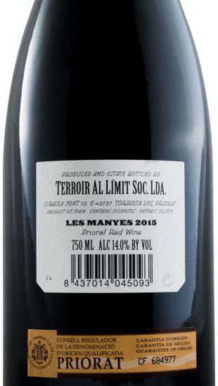 2015 Terroir al Límit Les Manyes Priorat tinto