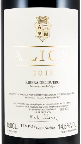 2013 Alión Cosecha Ribera del Duero tinto 1,5L