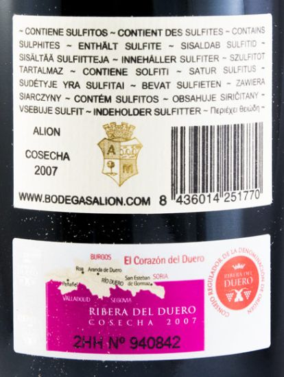 2007 Alión Cosecha Ribera del Duero red