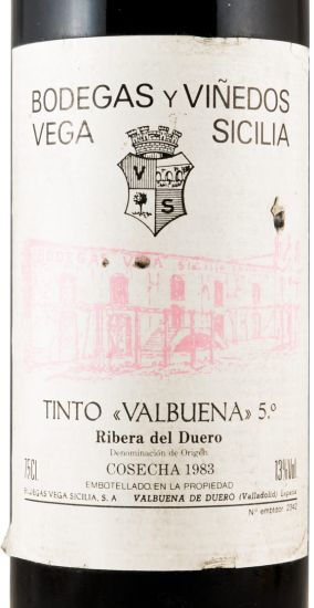 1983 Vega-Sicilia Valbuena 5º Ribera del Duero tinto