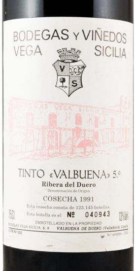 1991 Vega-Sicilia Valbuena 5º Ribera del Duero tinto