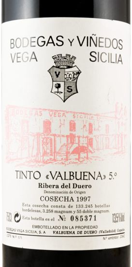 1997 Vega-Sicilia Valbuena 5º Ribera del Duero red