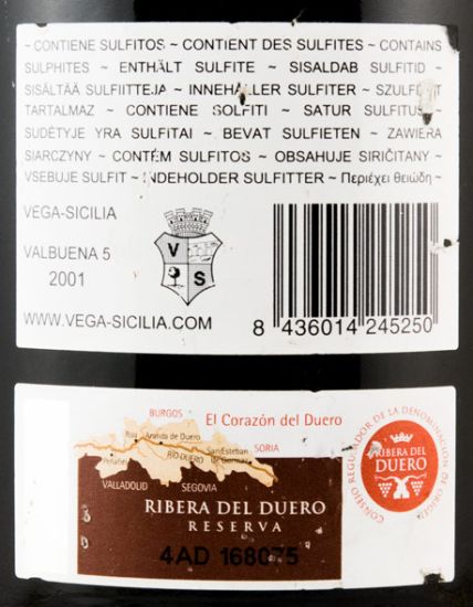 2001 Vega-Sicilia Valbuena 5º Ribera del Duero tinto