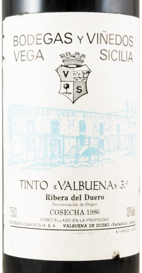 1986 Vega-Sicilia Valbuena 3º Ribera del Duero tinto