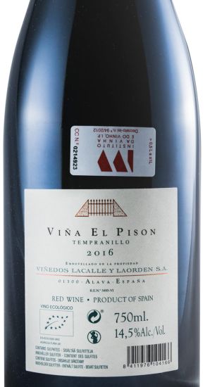 2016 Artadi Vina el Pison Rioja red