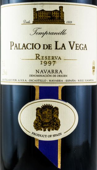 2007 Palacio de la Vega Tempranillo Reserva Navarra tinto