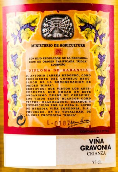 2006 López de Heredia Viña Gravonia Crianza branco