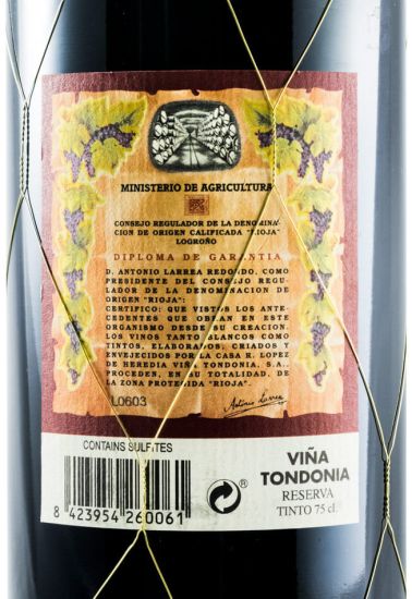 2006 López de Heredia Viña Tondonia Reserva tinto