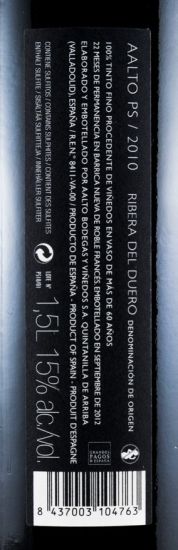 2010 Bodegas Aalto PS Ribera del Duero tinto 1,5L