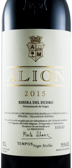 2015 Alión Cosecha Ribera del Duero red