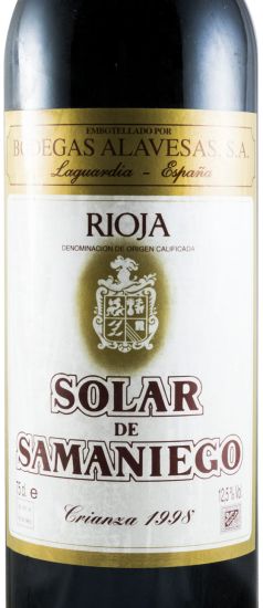 1998 Solar de Samaniego Crianza Rioja red