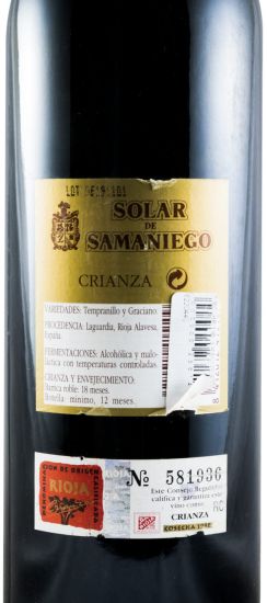 1998 Solar de Samaniego Crianza Rioja red