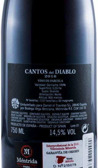 2016 Daniel Landi Cantos del Diablo Méntrida tinto