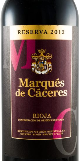 2012 Marqués de Cáceres Reserva Rioja red