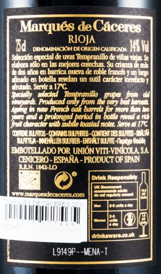 2010 Marqués de Cáceres Gran Reserva Rioja red