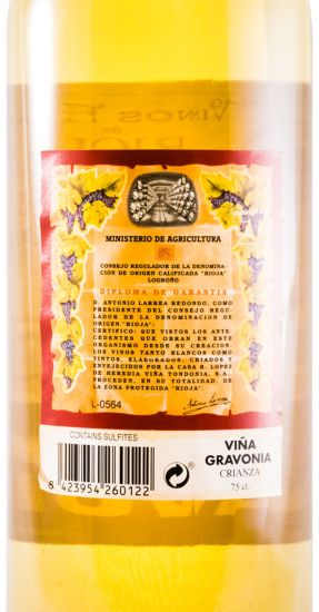 2010 López de Heredia Viña Gravonia Crianza branco