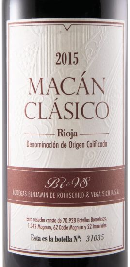 2015 Benjamin de Rothschild & Vega-Sicilia Macán Clásico Rioja tinto