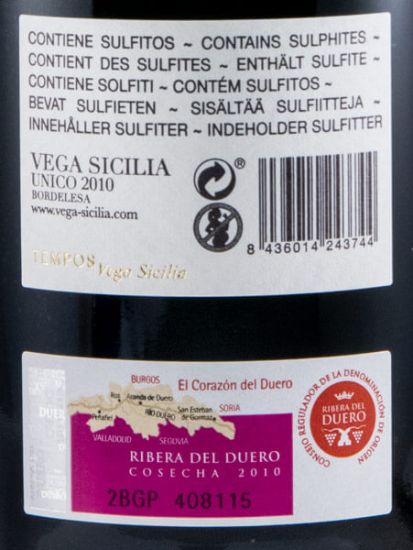 2010 Vega-Sicilia Unico Ribera del Duero tinto