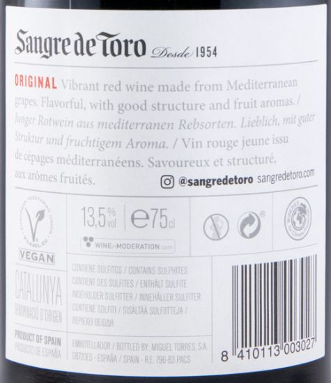 2018 Torres Sangre de Toro Original red