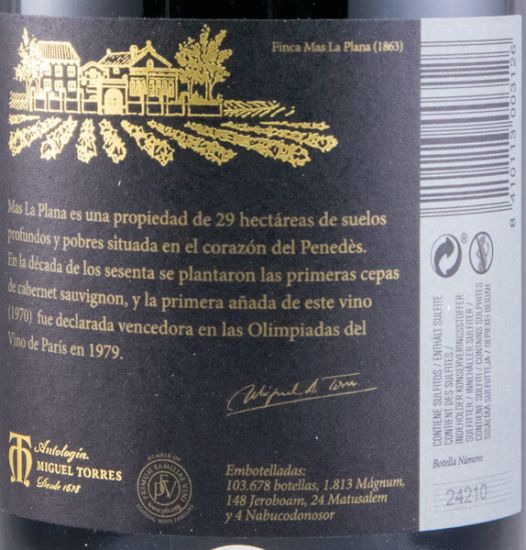 2015 Torres Mas La Plana Penedès red