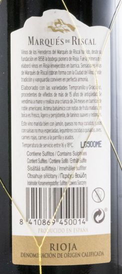 2015 Marqués de Riscal Reserva Rioja tinto