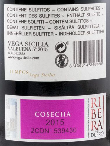 2015 Vega-Sicilia Valbuena 5º Ribera del Duero tinto