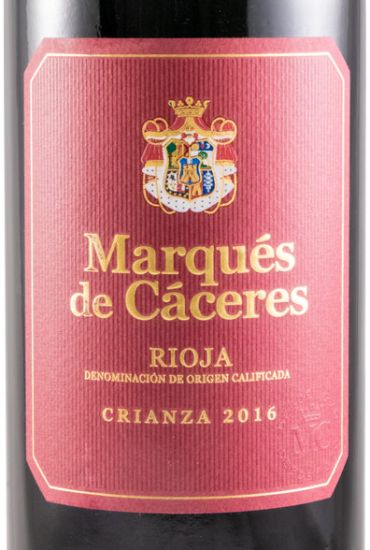 2016 Marqués de Cáceres Crianza Rioja red