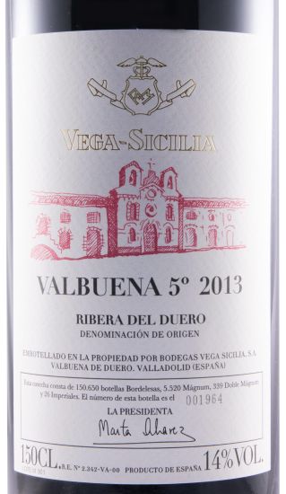 2013 Vega-Sicilia Valbuena 5º Ribera del Duero red 1.5L