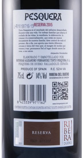 2015 Pesquera Reserva Ribera del Duero red