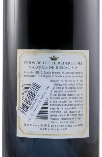 1984 Marqués de Riscal Rioja red