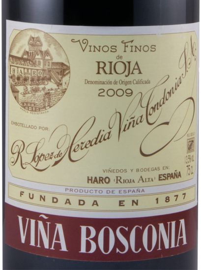 2009 López de Heredia Viña Bosconia Reserva red