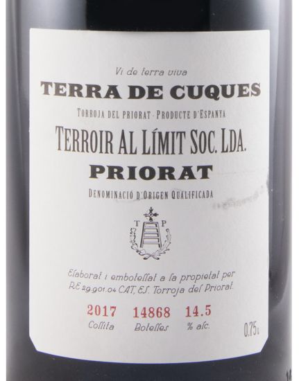 2017 Terroir al Límit Terra de Cuques Priorat red