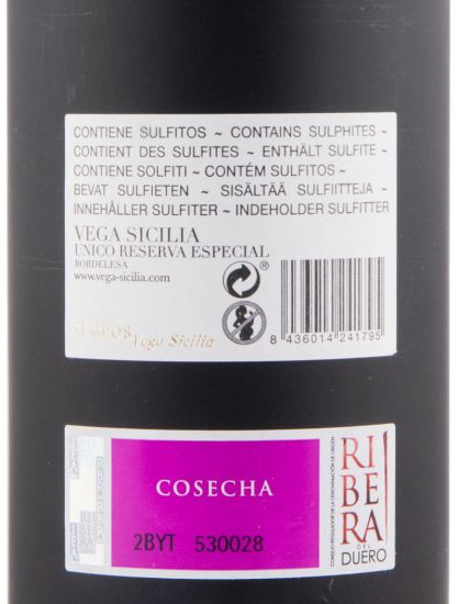 Vega-Sicilia Unico Reserva Especial Ribera del Duero 2019 Release tinto