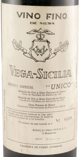 Vega-Sicilia Unico Reserva Especial N.V. Fino Ribera del Duero red