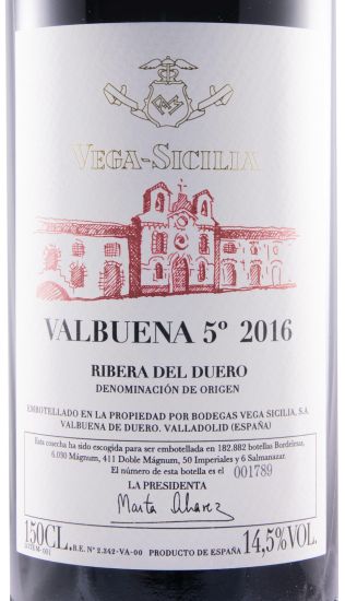 2016 Vega-Sicilia Valbuena 5 Ribera del Duero red 1.5L