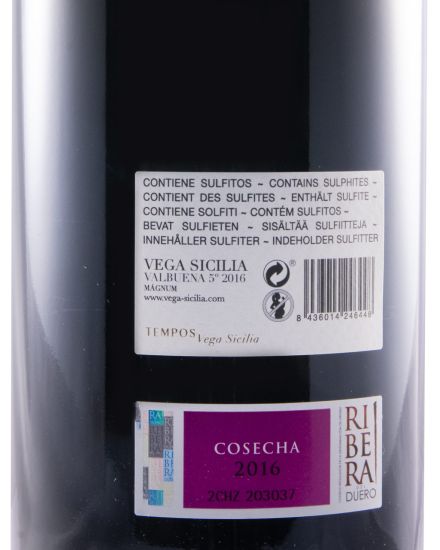 2016 Vega-Sicilia Valbuena 5 Ribera del Duero red 1.5L