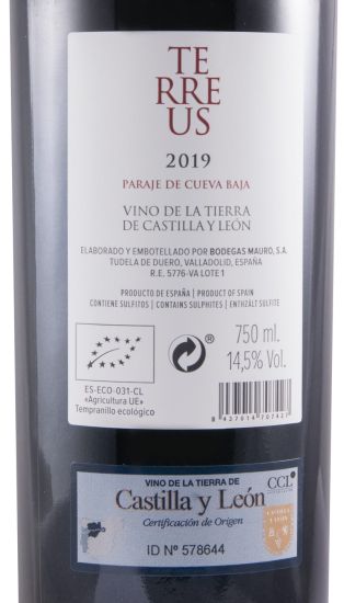 2019 Bodegas Mauro Terreus Paraje de Cueva Baja Castilla y Léon organic red